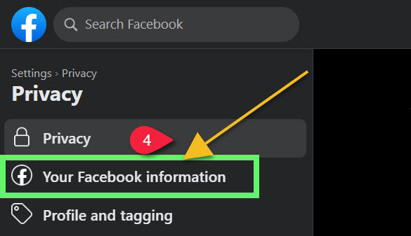 Choose Facebook Information