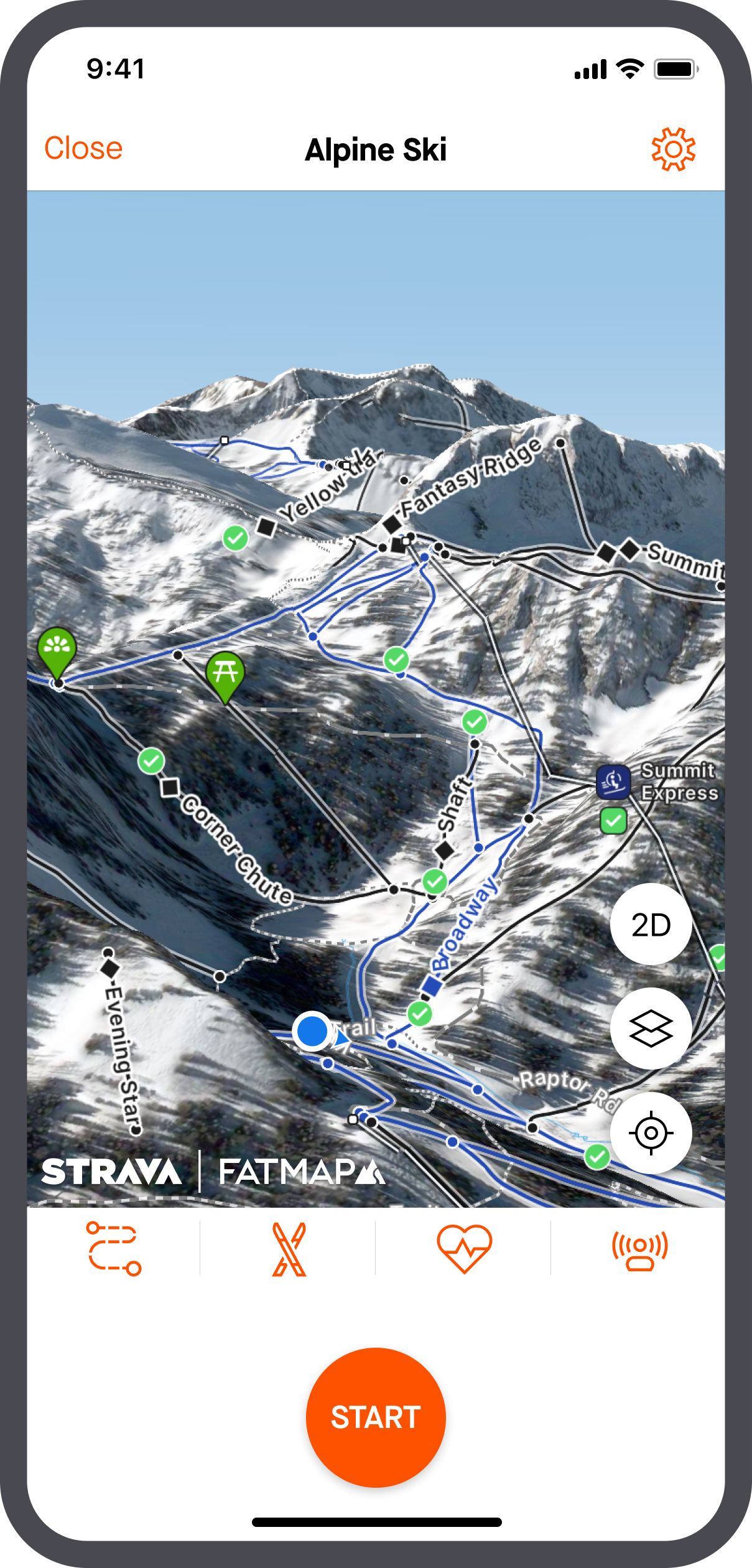 Strava / Fatmap integration mockup