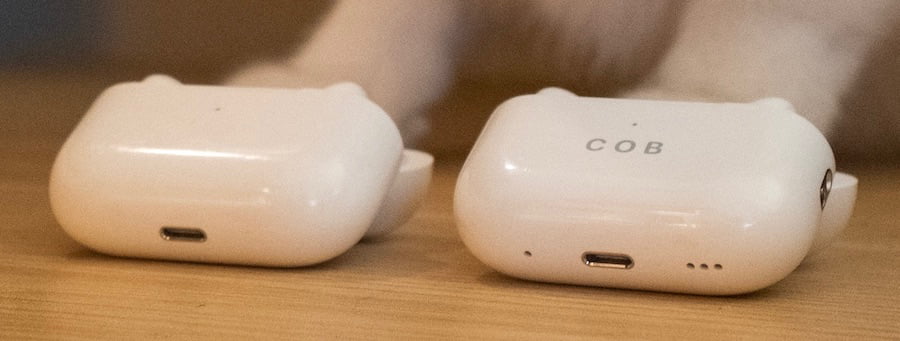 Apple AirPods Pro 1st vs. 2nd Generation Charging Case Bottom