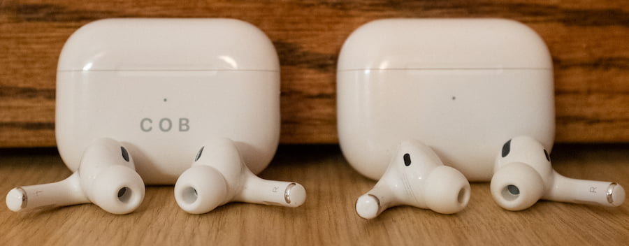 Apple AirPods Pro 1st vs 2nd Generation Wireless Earbuds Inner View with Charging Case