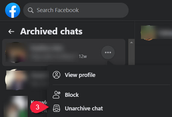 unarchive Chat