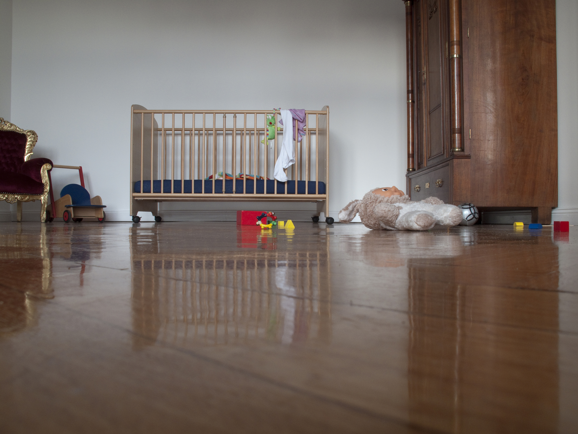 a childrens room in a classical style