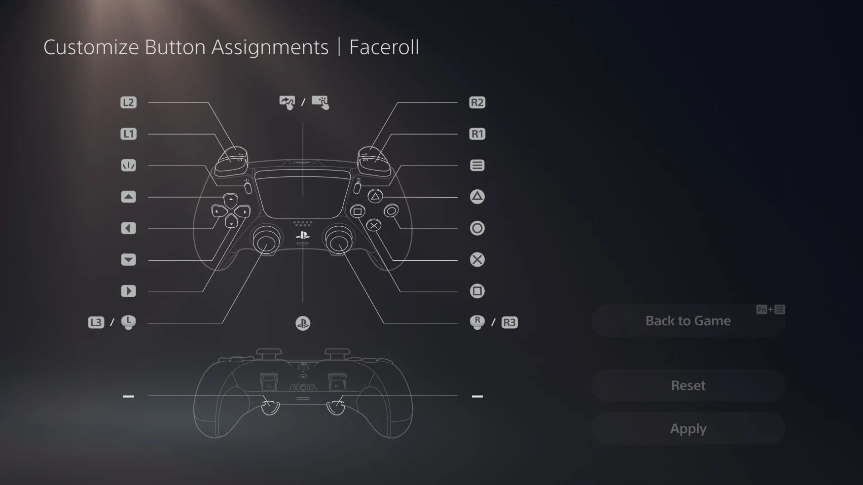 In the PS5's settings menu, you can easily do stuff like remap the Edge's buttons or create a number of quick presets. 