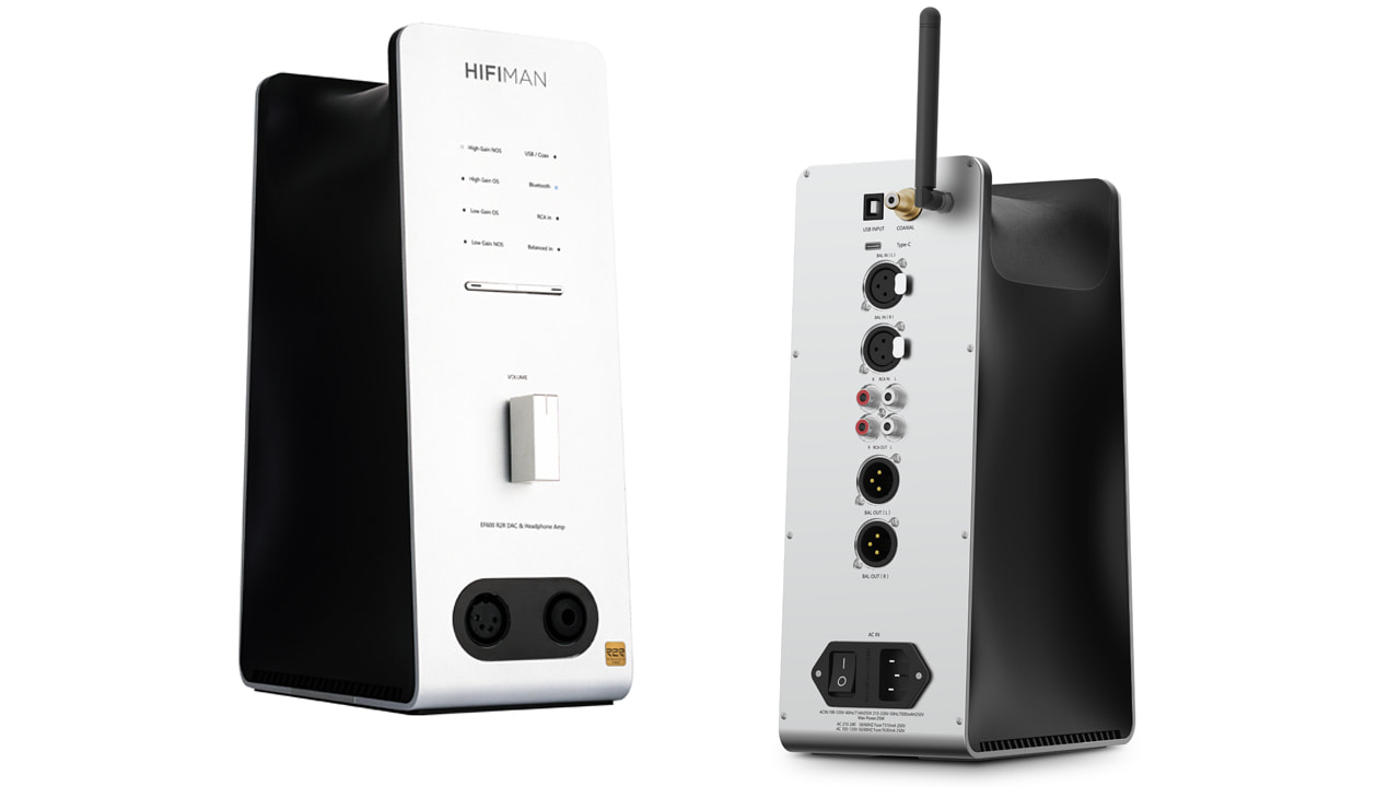 HiFiMAN EF600 Desktop DAC/AMP Front and Rear Angle