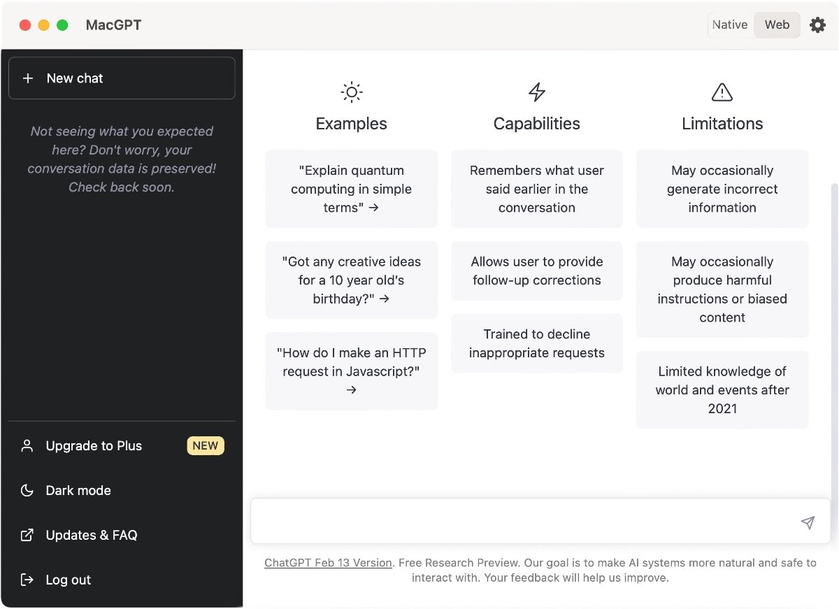 How to use ChatGPT on Mac - Examples of questions and prompts