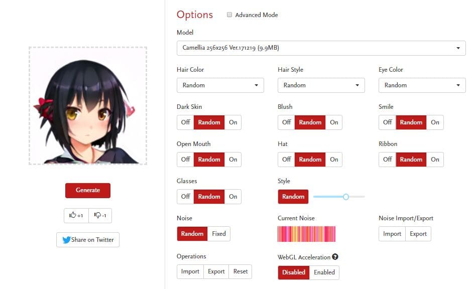 Girl Anime Maker website