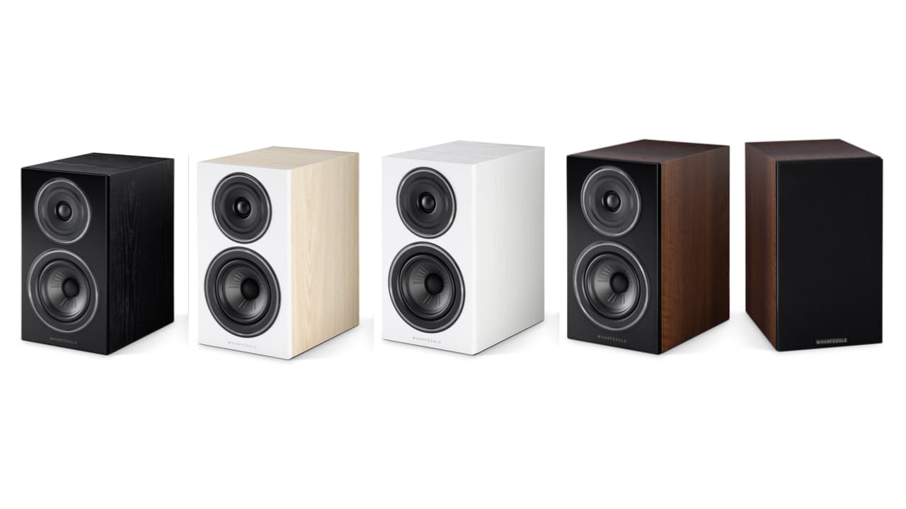 Wharfedale Diamond 12.2 Bookshelf Speakers in Black Ash, Light Oak, White Oak and Walnut finishes