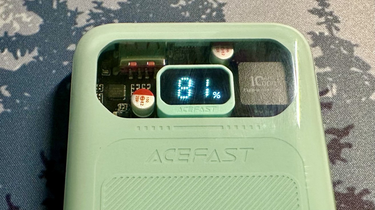 LED battery percentage screen