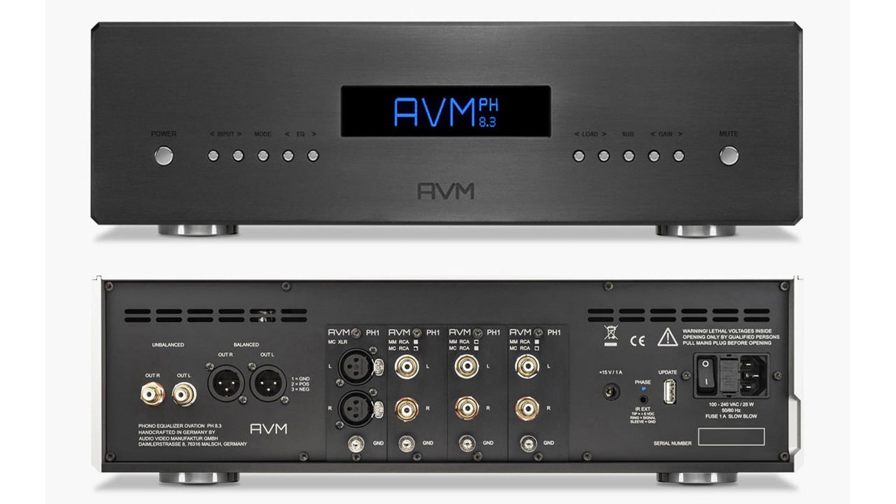 AVM PH 8.3 Phono Stage Front and Rear