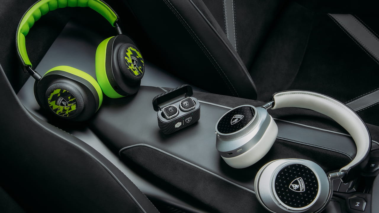 Master & Dynamic MW75, MW08 and MG20 Lamborghini Wireless Headphones and Earphones