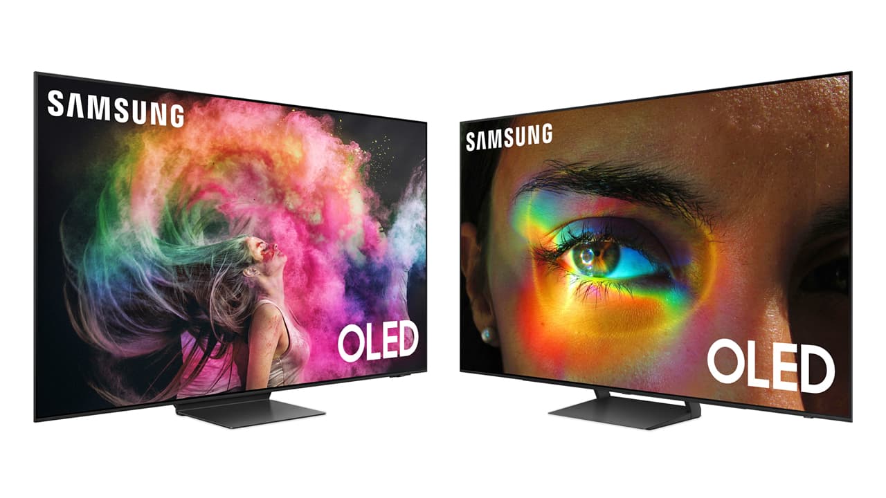 Samsung S95C (left) and S90C (right) Series QD-OLED TVs for 2023