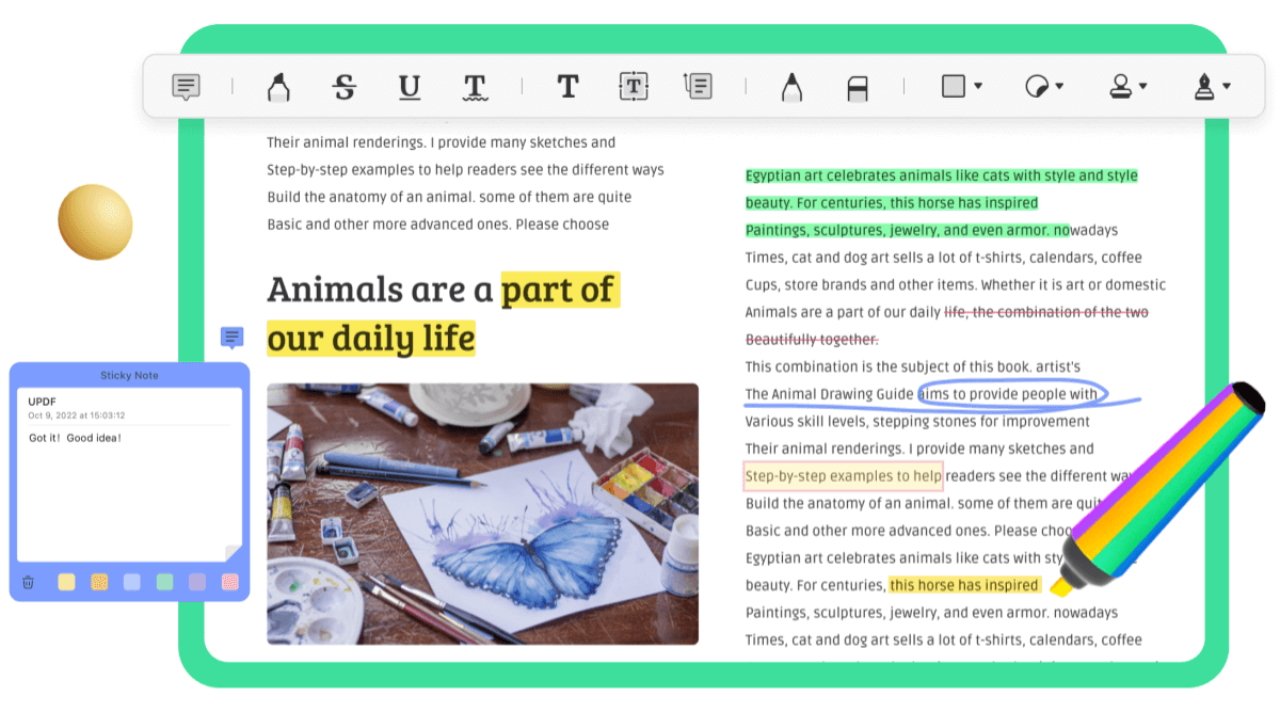 Use creative markers and highlighters when annotating. 