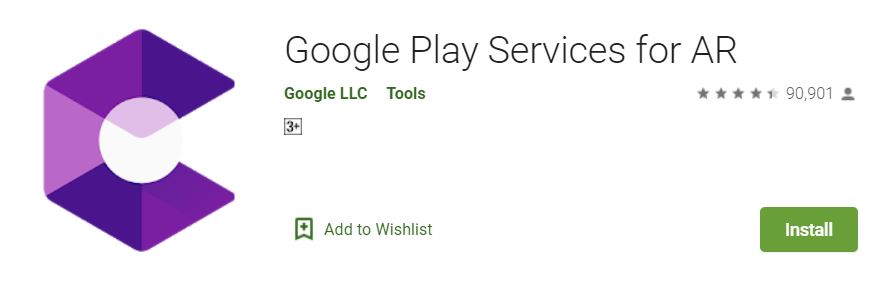 Google Play services for AR