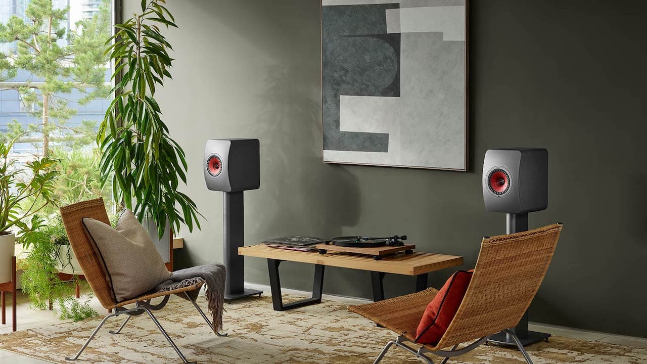 KEF LS50 Wireless II Stand-mount Speakers in Grey