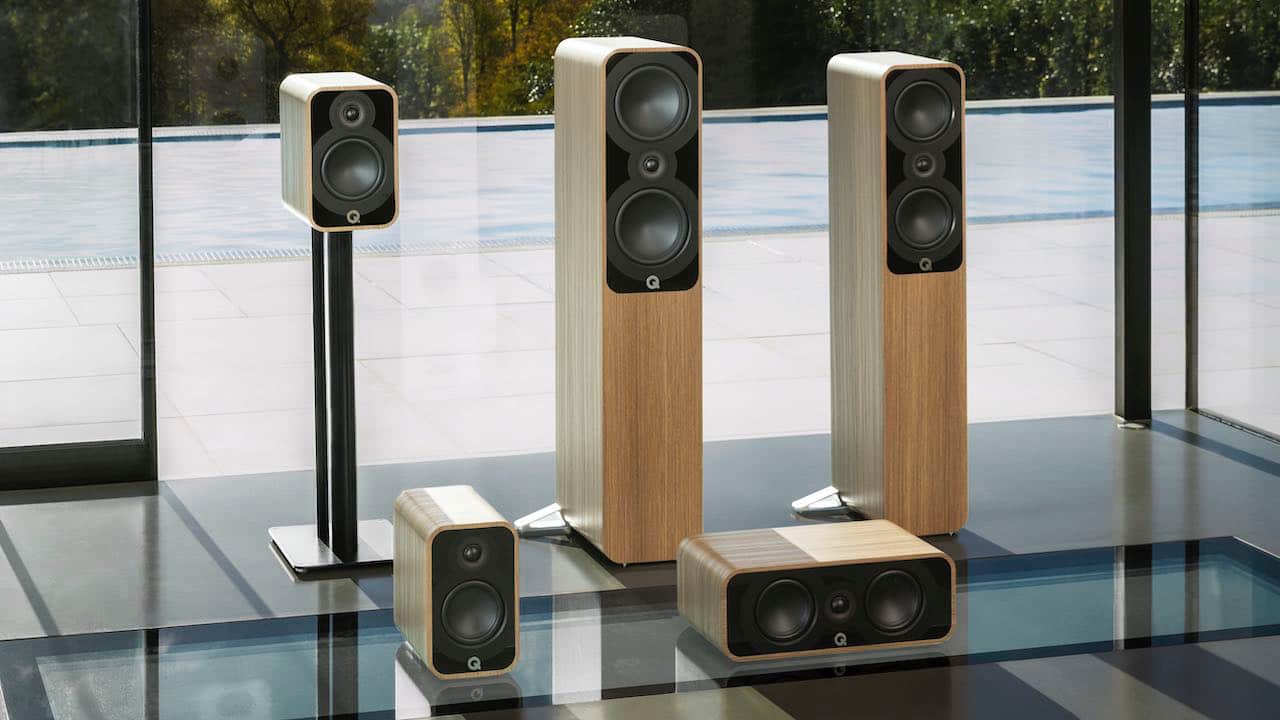 2023 Q Acoustics 5000 Series Loudspeakers in Oak