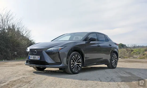 A Lexus EV, one of Toyota's growing fleet of EVs as it pivots away from Hydrogen.