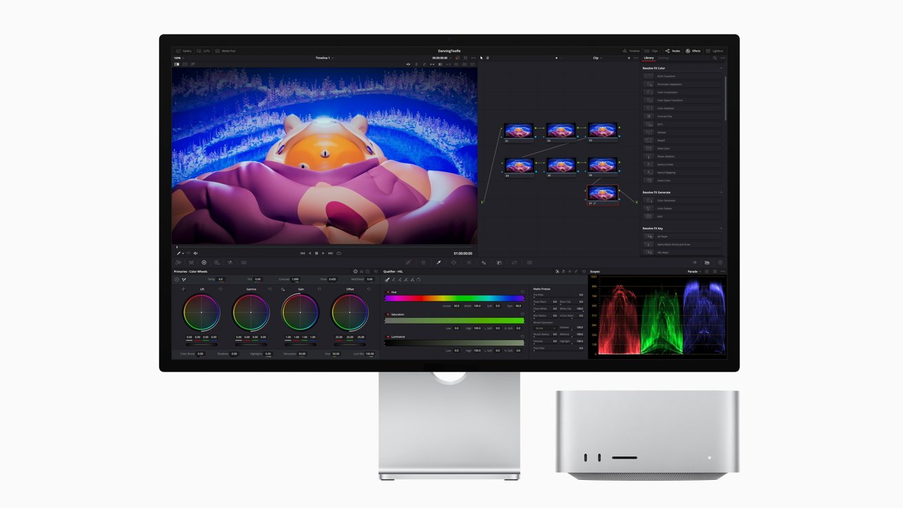 Mac Studio is almost as compact as a Mac mini. 