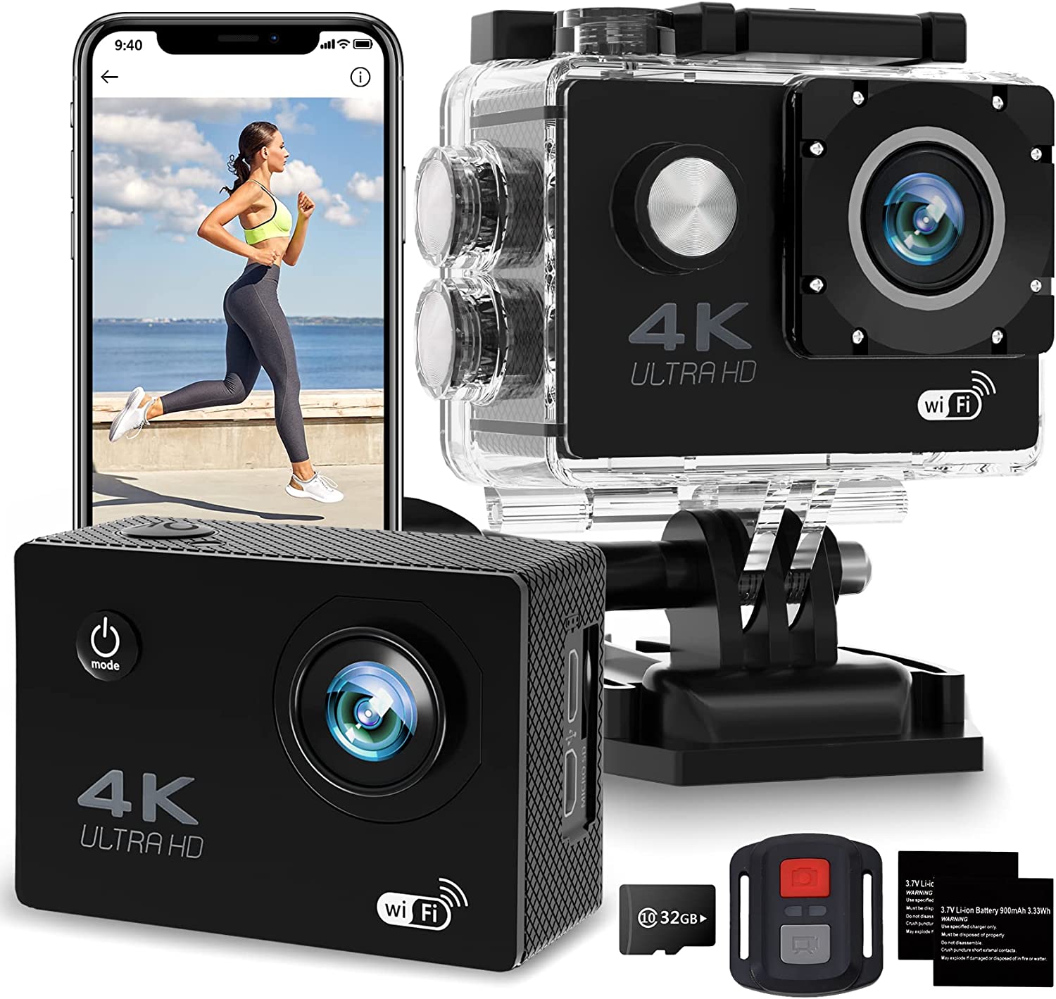 Rapocon 4K Action Camera