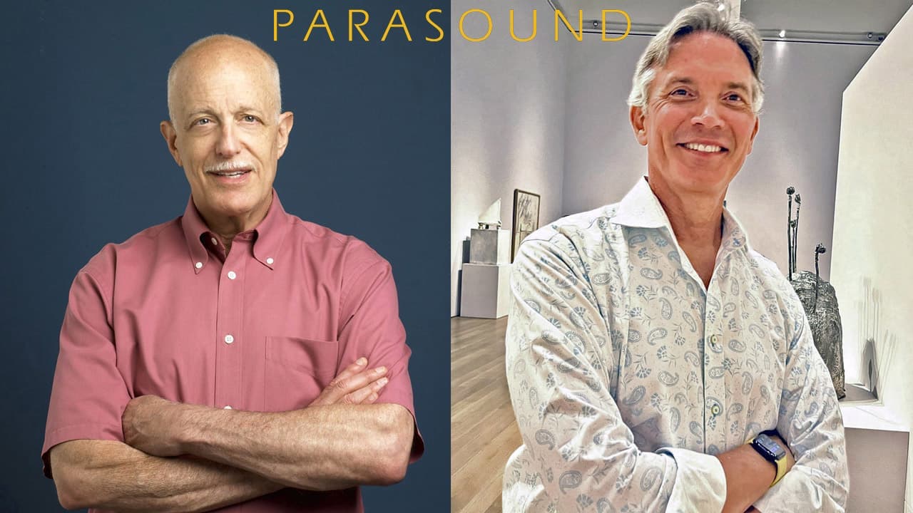 Parasound's Richard Schram (left) sells company to David Sheriff (right)