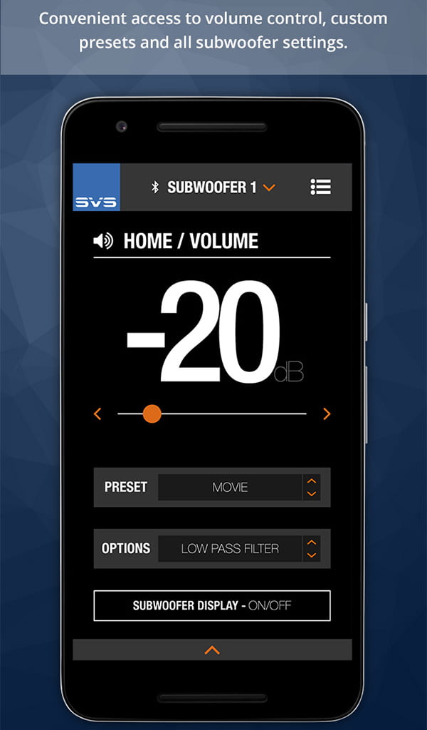 SVS App Volume Control