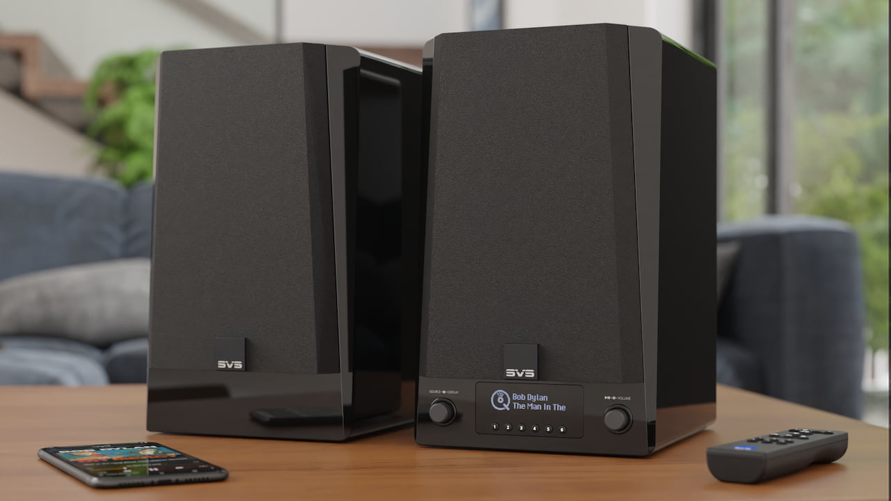 SVS Prime Wireless Pro Speaker Pair in Black Lifestyle