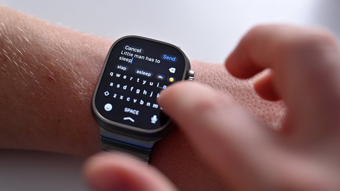 Typing with the new watchOS keyboard