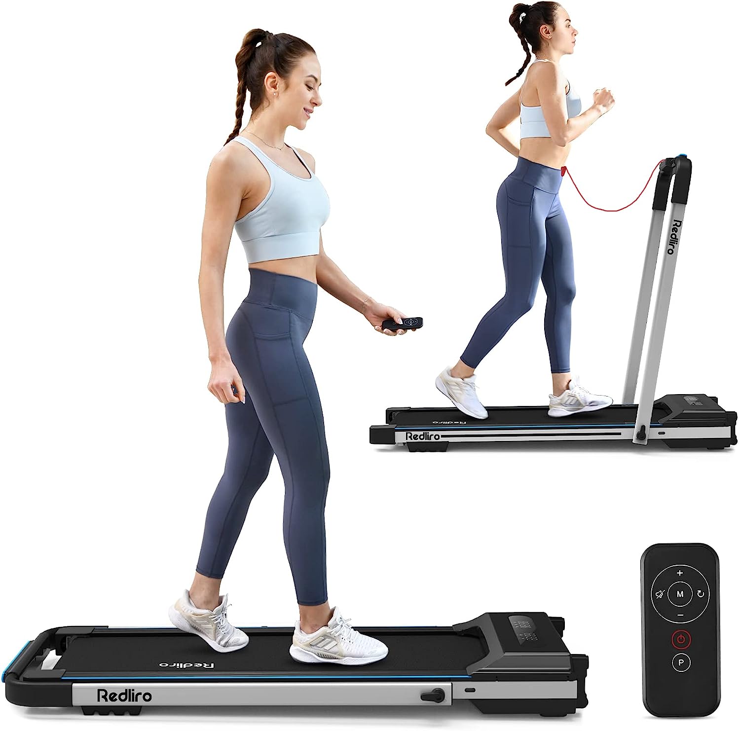 REDLIRO Under Desk Foldable Treadmill