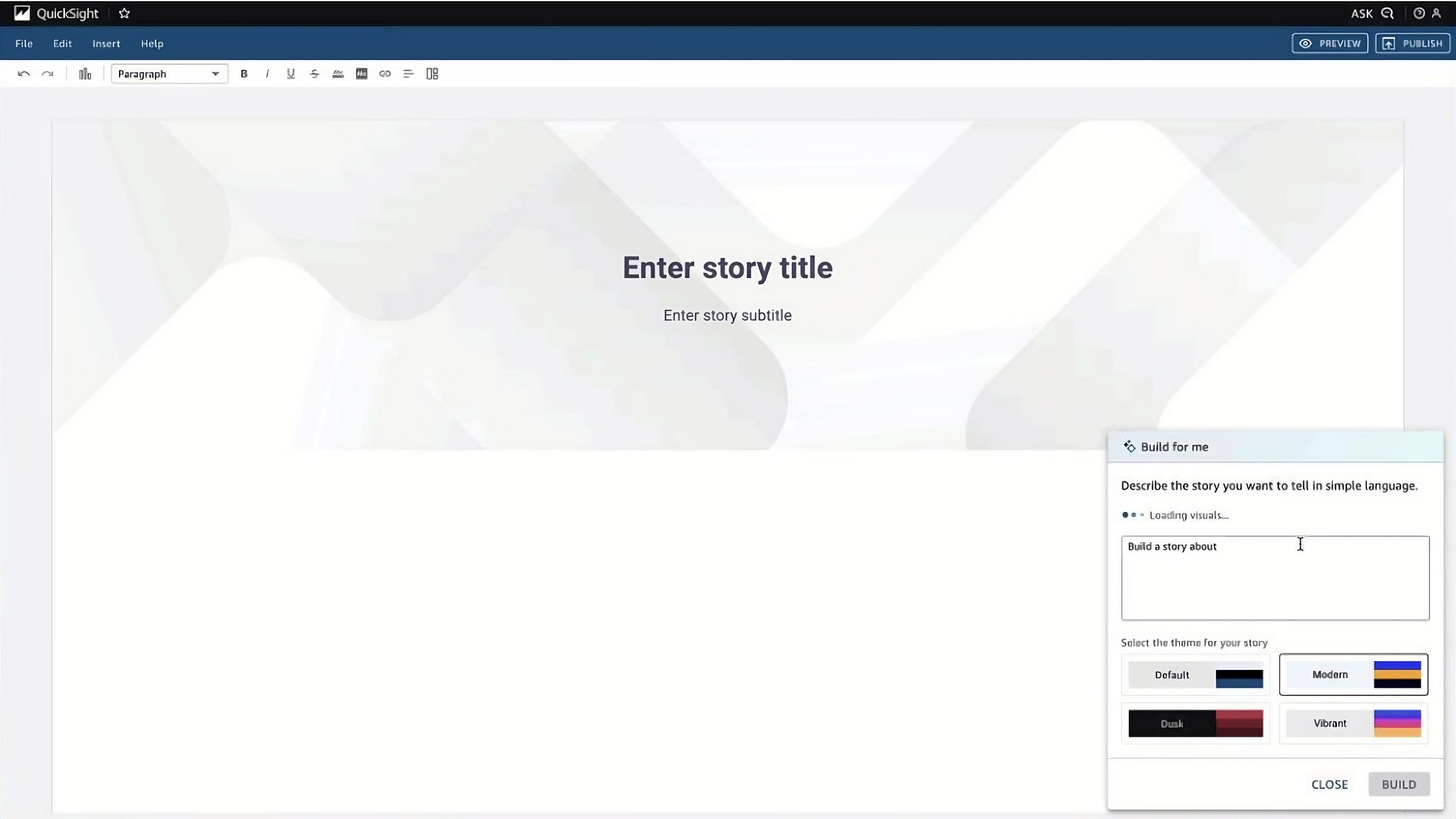 Amazon QuickSight generative AI