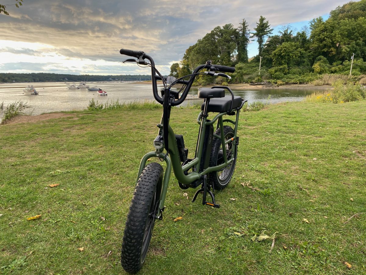 RadRunner2 from Rad Power Bikes electric bike against harbor background