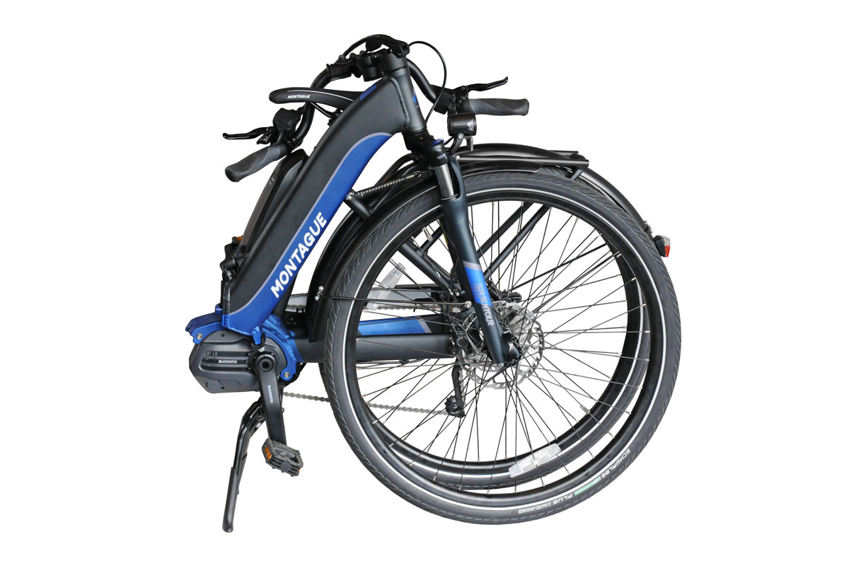 Montague E1 folding ebike, folded