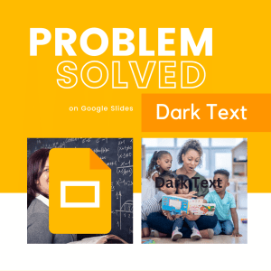 Problem Solved: Text on a Dark Background