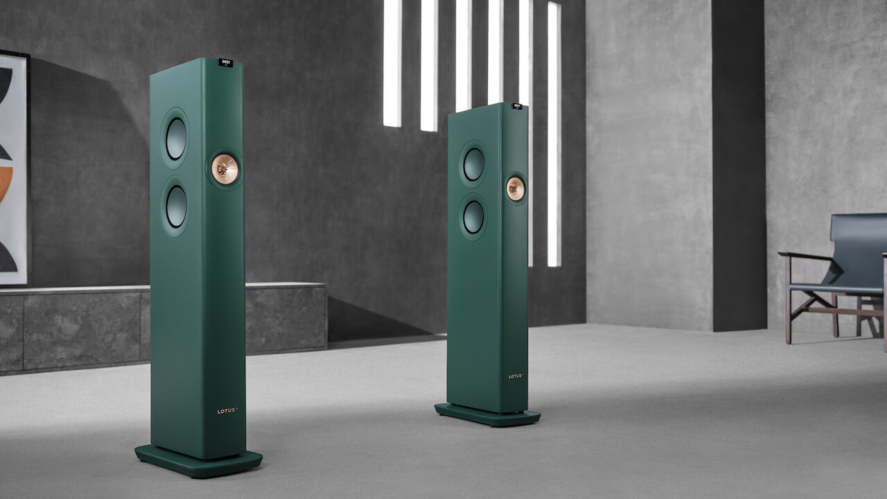 KEF LS60 Wireless Lotus Edition Loudspeaker Pair Angle