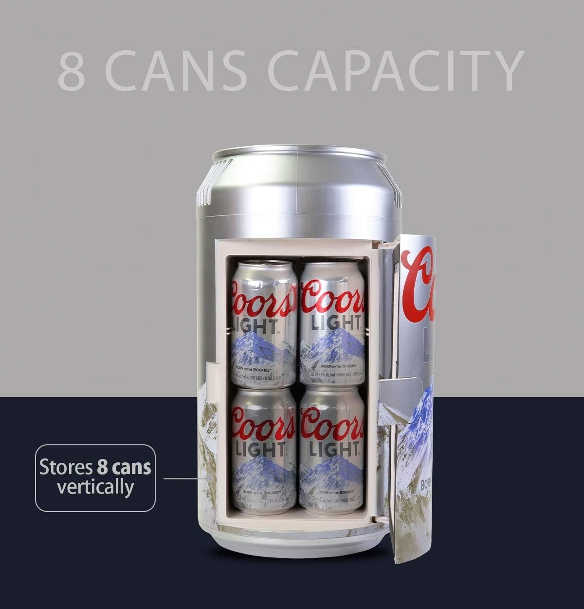 Coors Light 8 Can Mini Fridge for Man Cave