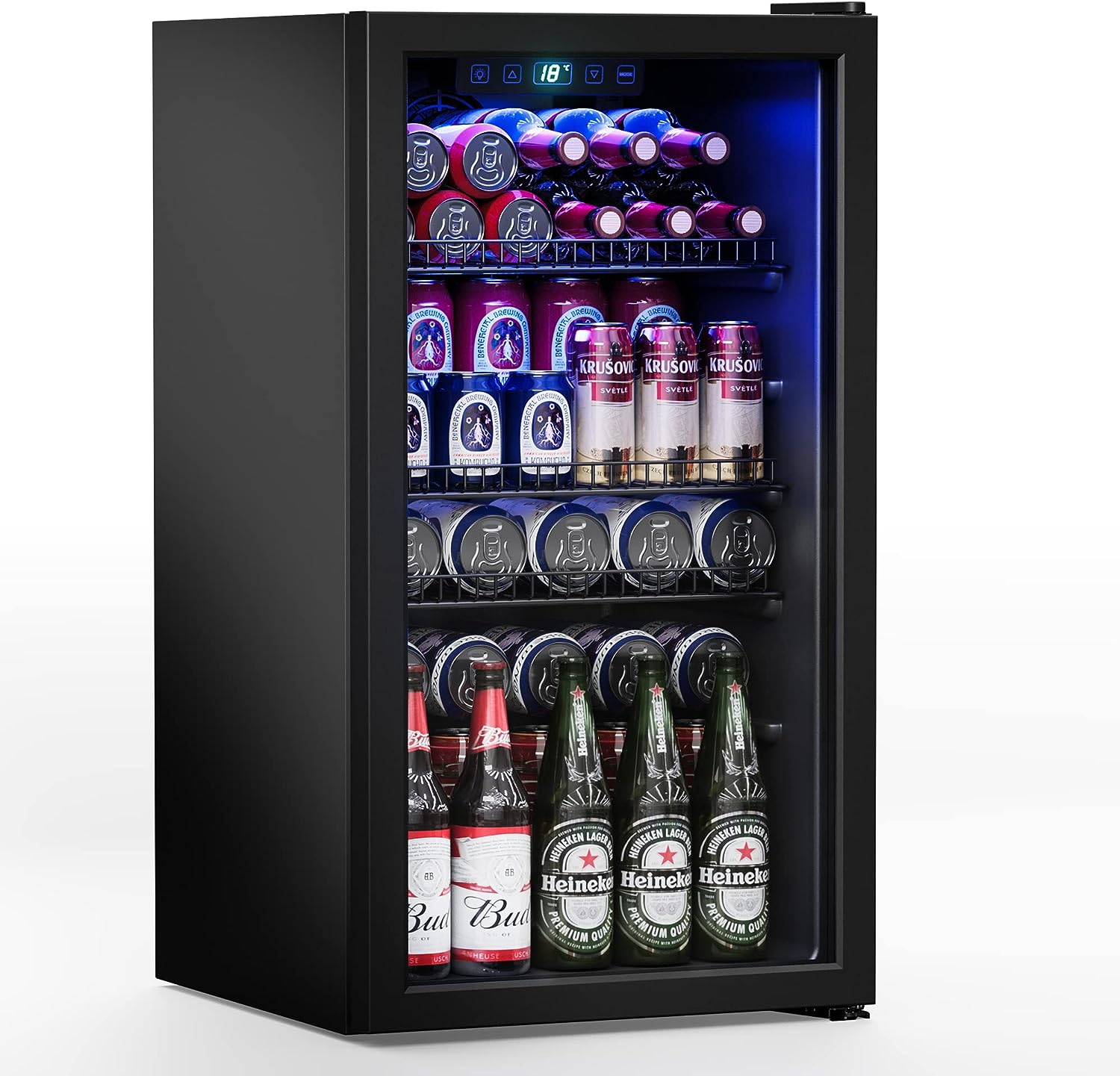 Manastin Mini Fridge with Glass Door