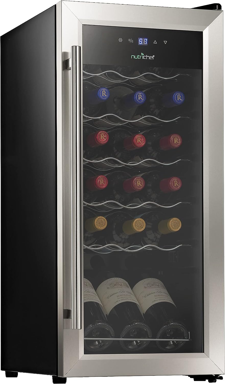 NutriChef 18 Bottle Compressor Wine Fridge