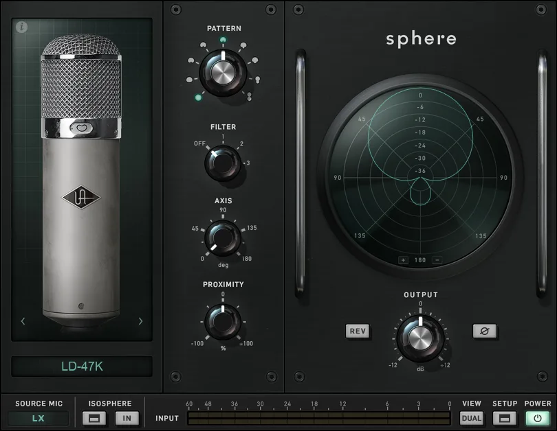 Sphere LX modeling microphone software.