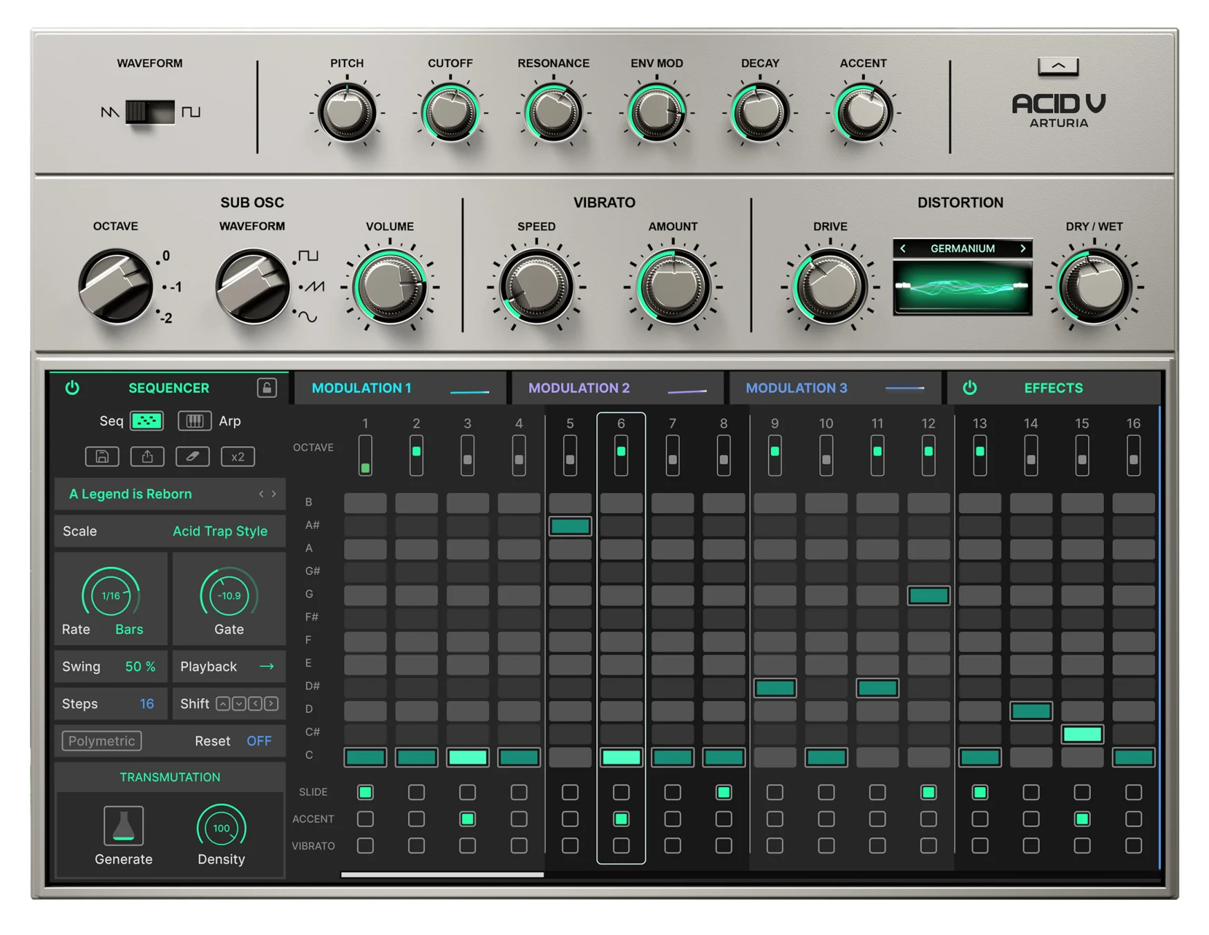 Arturia Acid V's sequencer.