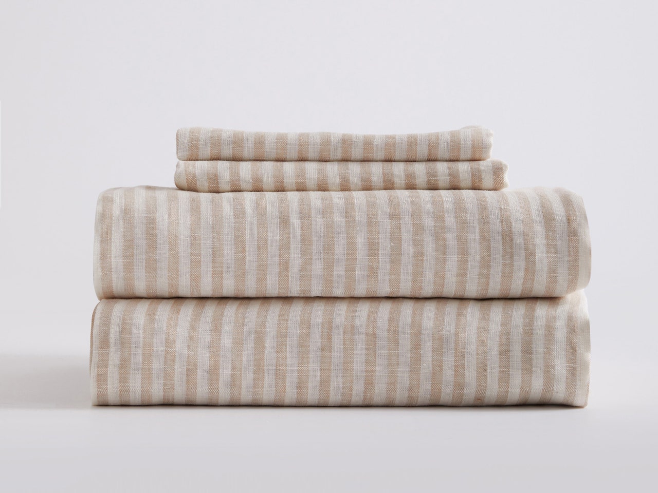 Quince European Linen Striped Sheets