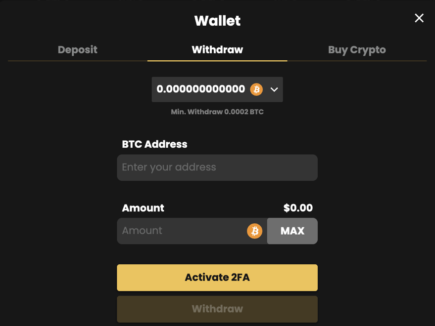 Lucky Block withdraw winnings