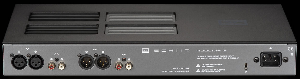 Schiit Audio Mjolnir 3 Headphone Amp - Rear View