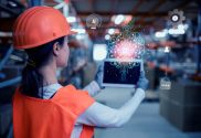 woman staring at ipad; workplace safety