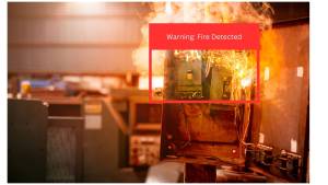 Fire detected through AI camera