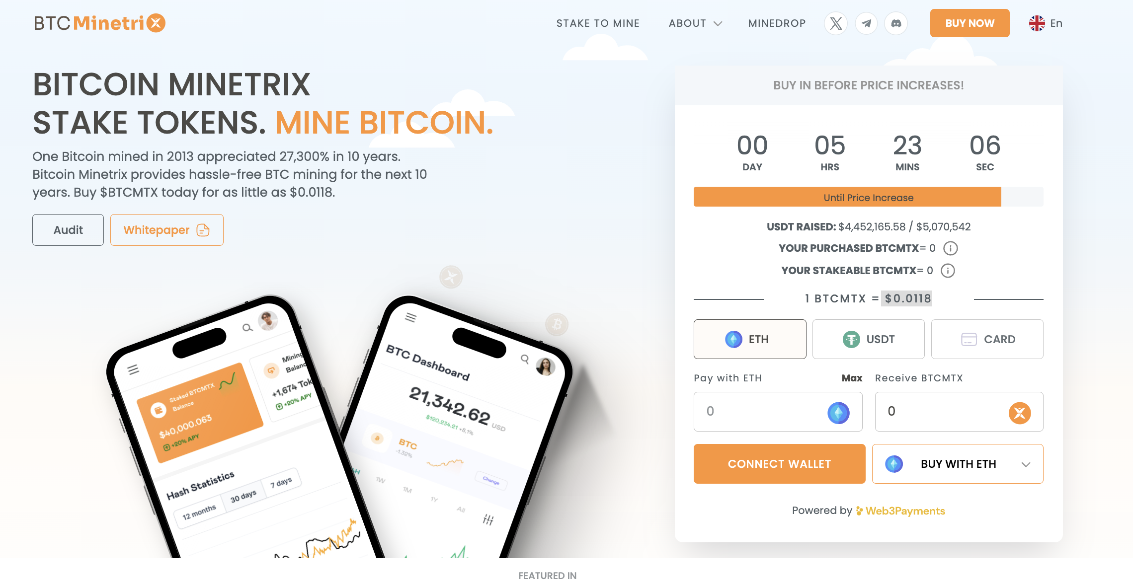 Bitcoin Minetrix presale