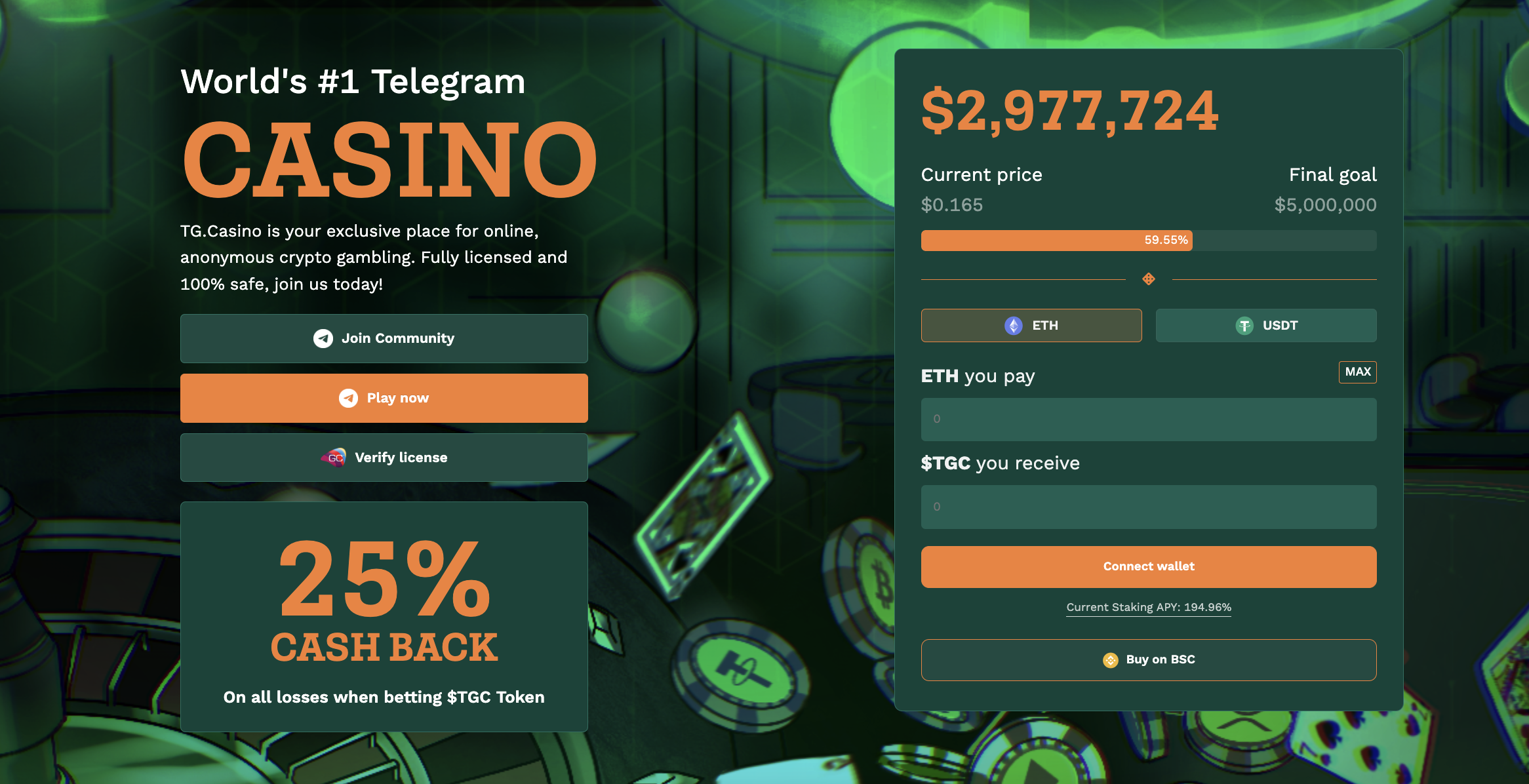 TG.Casino presale