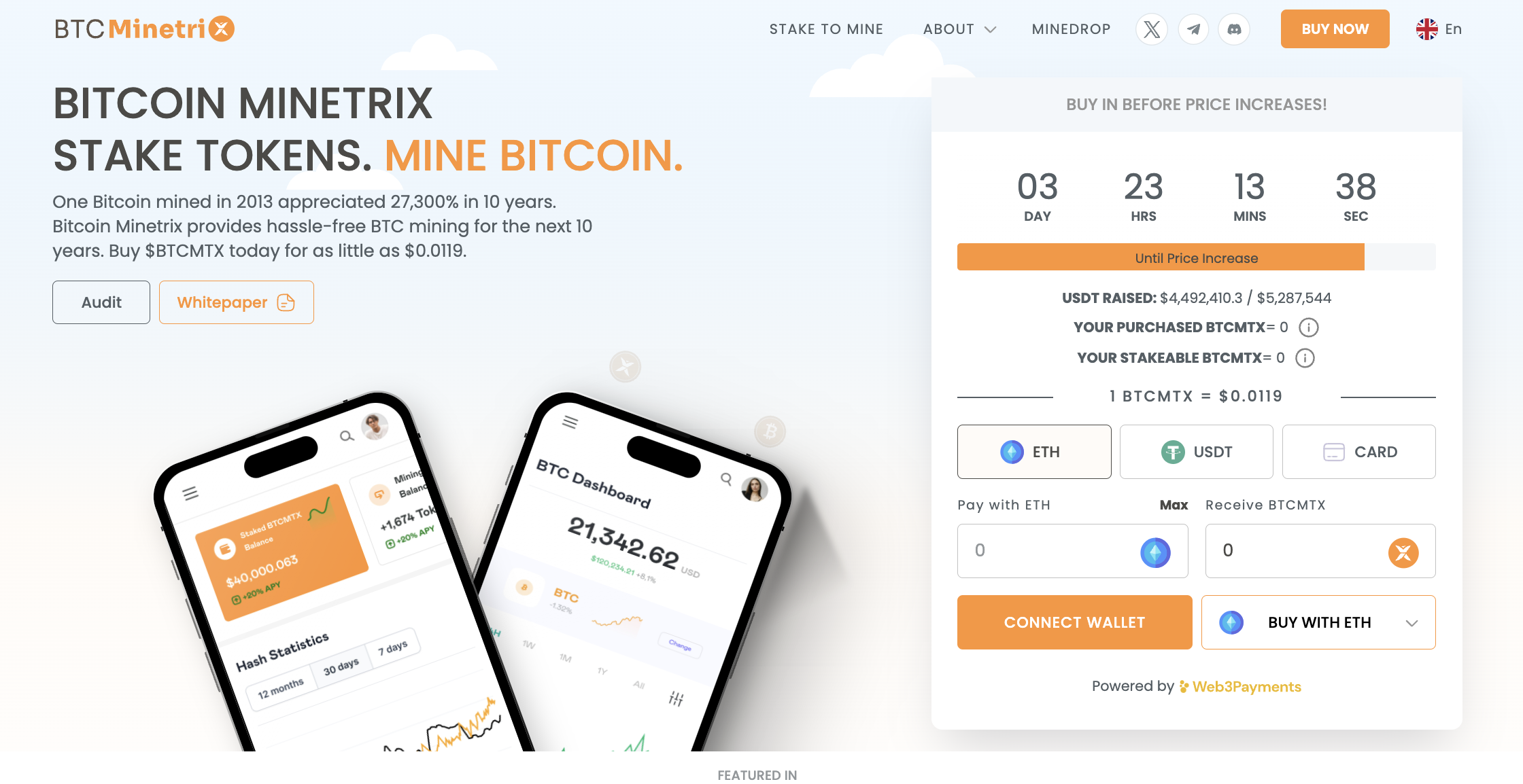 Bitcoin Minetrix presale