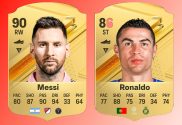 Messi and Ronaldo's EAFC base cards