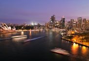 A picture of a aerial harbour view of Sydney, Australia. Australian betting firm SportsChamps have been fined for advertising violations